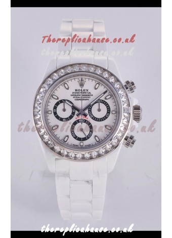 Rolex Daytona AET White Ceramic White Dial 4130 Movment Super Clone Watch 