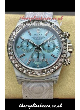 Rolex Daytona TPT Casing Ice Blue Dial Nylon Strap Super Clone Watch 