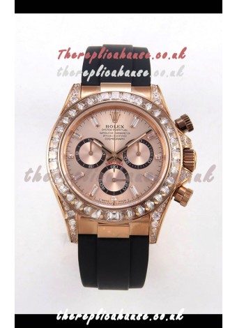 Rolex Daytona 126535 Rose Gold FREE SPRUNG MVMT Gold Dial Super Clone Watch 