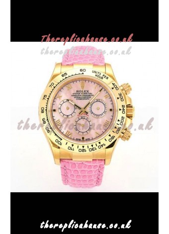 Rolex Daytona 116568 Yellow Gold 4801 Movement Pearl Dial Super Clone Watch 