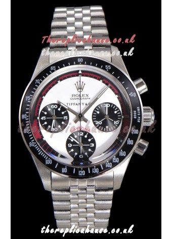 Rolex Daytona Paul Newman 37MM Tiffany & Co White Dial Manual Wind Super Clone Watch 