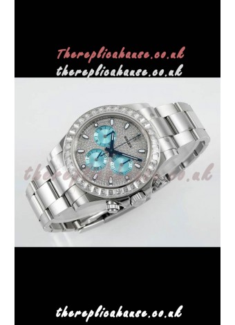 Rolex Daytona 116519 Stainless Steel Diamonds Dial Super Clone Watch 