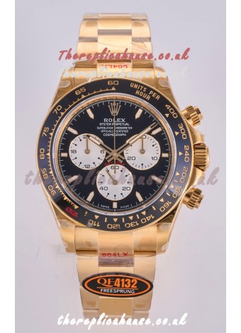 Rolex Daytona 126528 Le Mans Yellow Gold FREE SPRUNG MVMT Super Clone Watch 