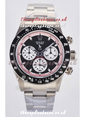 Rolex Daytona Paul Newman Black Dial Custom Modded 4130 Mvnt Swiss Replica