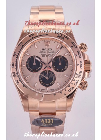 Rolex Daytona 126505 Rose Gold Dial Stick Markers FREE SPRUNG MVMT Super Clone Watch 
