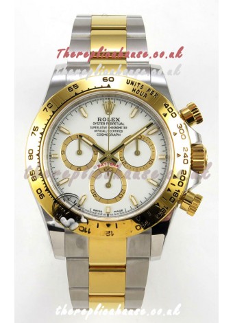 Rolex Daytona 126503 Two Tone White Dial FREE SPRUNG MVMT Super Clone Watch 