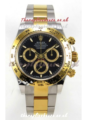 Rolex Daytona 126503 Two Tone Black Dial FREE SPRUNG MVMT Super Clone Watch 