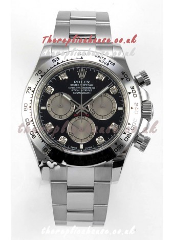 Rolex Daytona 126509 Black Dial Diamonds Markers FREE SPRUNG MVMT Super Clone Watch 