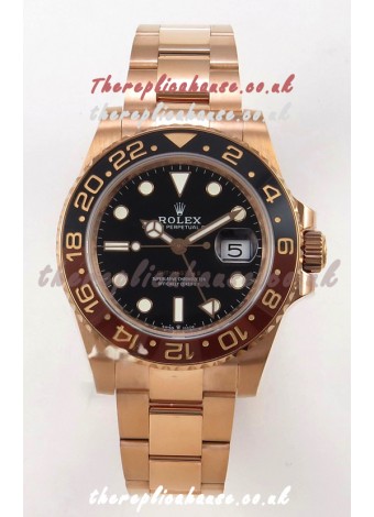 GMT Masters 126715CHNR Rose Gold Cal.3285 FREE SPRUNG MVMNT Super Clone 
