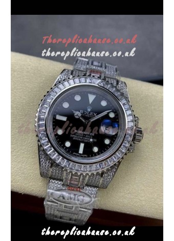 Rolex Submariner 116610 Iced Out Edition 18 Black Dial Swiss Replica Watch 