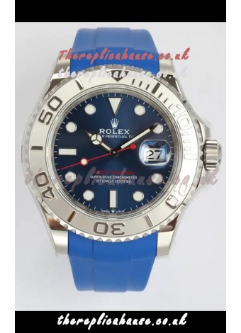 Rolex Yachtmaster 40mm Blue Dial Rubber Strap Super Clone Watch 