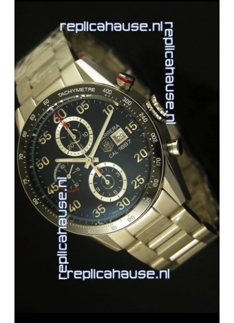 Tag Heuer Carrera Calibre 1887 Black Dial Watch - 1:1 Mirror Replica 