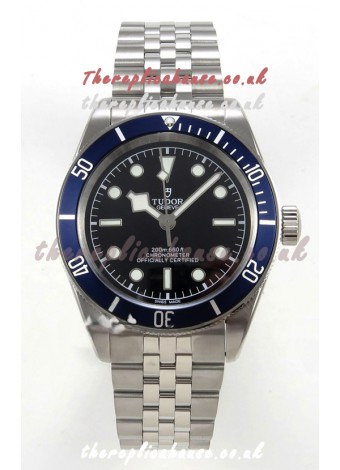 Tudor Black Bay 41 Black Dial Blue Bezel Jubilee Super Clone Watch 