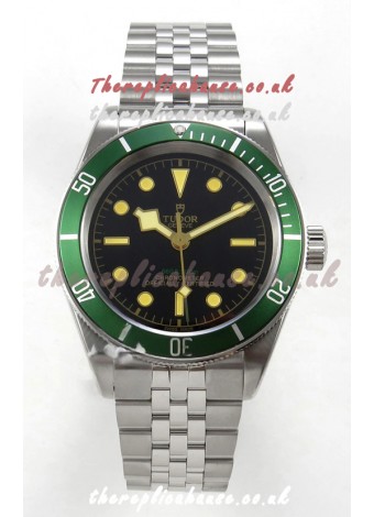 Tudor Black Bay 41 Black Dial Green Bezel Jubilee Super Clone Watch 