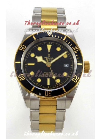 Tudor Black Bay 41 Two Tone Yellow Gold Black Dial Super Clone Watch 