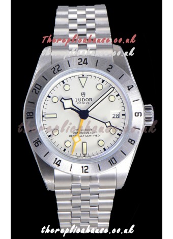 Tudor Black Bay PRO 79470-0004 GMT White Dial Jubilee Super Clone Watch 