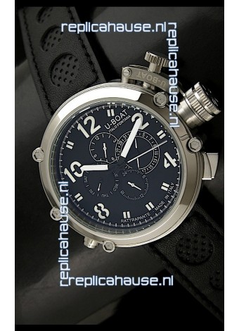 U-Boat Flightdeck Rattrapante Japanese Automatic Watch in Steel Casing