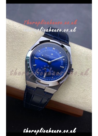 Vacheron Constantin Overseas True Moon Phase Steel Case Blue Dial Swiss Replica Watch 