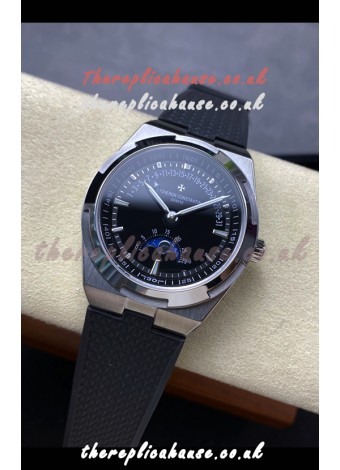 Vacheron Constantin Overseas True Moon Phase Steel Case Black Dial Swiss Replica Watch 