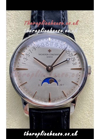 Vacheron Constantin Patrimony Moonphase Stainless Steel Champange Dial Swiss Replica Watch 