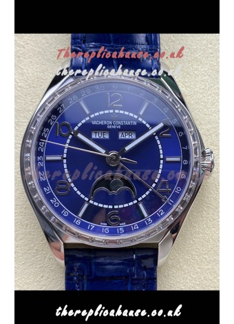Vacheron Constantin Fiftysix Moonphase Blue Dial Steel Case Swiss Replica Watch 