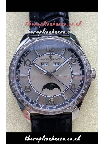 Vacheron Constantin Fiftysix Moonphase Steel Dial Steel Case Swiss Replica Watch 