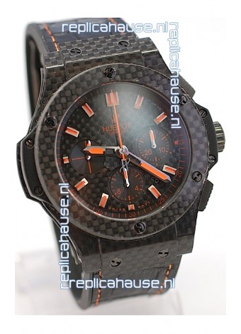 Hublot Big Bang All Carbon Swiss Replica Watch in Orange