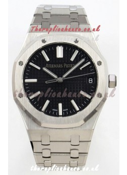 Royal Oak 15510 Black Dial FREE SPRUNG MVMNT Super Clone Watch 