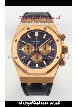 Royal Oak Chrono 26331 Rose Gold Blue Dial Super Clone Watch 