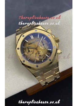 Royal Oak Chrono 26240 Yellow Gold Smoked Dial Super Clone Watch