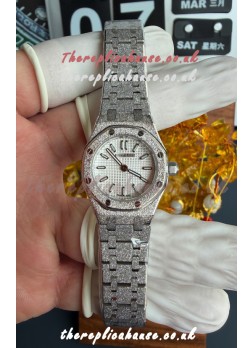 Royal Oak Frosted 67630BC Mini 23MM White Gold Super Clone Watch 