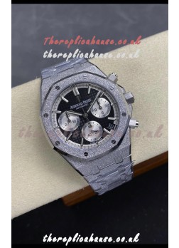 Royal Oak Chrono 26240 Frosted White Gold Black Dial Super Clone Watch