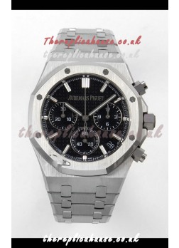 Royal Oak Chrono 26240 Black Dial FREE SPRUNG MVMNT Steel Caing Super Clone Watch 