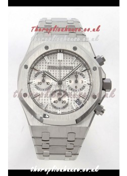 Royal Oak Chrono 26240 White Dial FREE SPRUNG MVMNT Steel Caing Super Clone Watch 