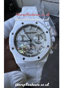 Royal Oak Chrono 26240 White Ceramic Super Clone Watch 