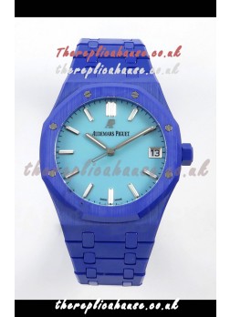 Royal Oak 15500 Tiffany Blue Dial & Blue Ceramic Super Clone Watch 