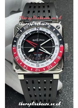 Bell and Ross BR03 GMT Compass Red/Black Bezel Swiss Replica Watch 