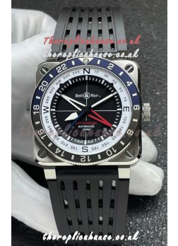 Bell and Ross BR03 GMT Compass Blue/Black Bezel Swiss Replica Watch 