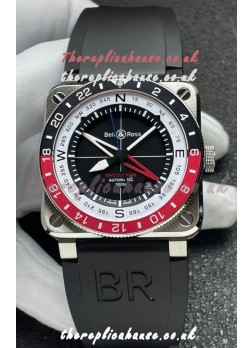 Bell and Ross BR03 GMT Compass Red/Black Bezel Swiss Replica Watch 