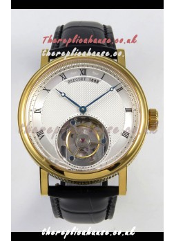 Breguet Classique Tourbillon Yellow Gold Roman Dial Super Clone Watch 