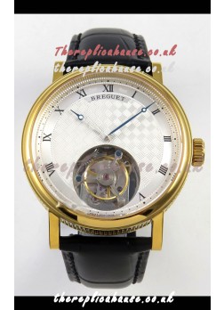 Breguet Classique Tourbillon Yellow Gold Roman Dial Super Clone Watch 