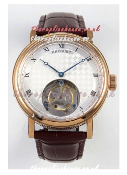 Breguet Classique Tourbillon Rose Gold Roman Dial Super Clone Watch 