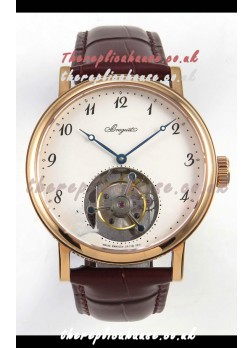 Breguet Classique Tourbillon Rose Gold Numerals Dial Super Clone Watch 