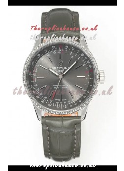 Navitimer Automatic 36 Grey Dial Steel Casing Super Clone Watch 