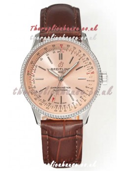 Navitimer Automatic 36 Champange Dial Steel Casing Super Clone Watch 