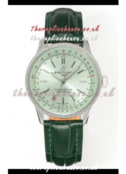 Navitimer Automatic 36 Green Dial Steel Casing Super Clone Watch 