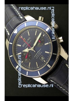 Breiting Superocean 2010 Heritage Swiss Chronograph Watch in Blue