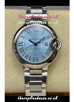 Ballon De Cartier Automatic Ice Blue 36MM Dial Super Clone Watch 