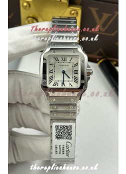 Cartier Santos Swiss Quartz 27MM Steel Dial Super Clone Watch