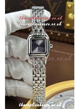 Cartier Panthere 22MM Steel Casing in Grey Dial Super Clone Watch 